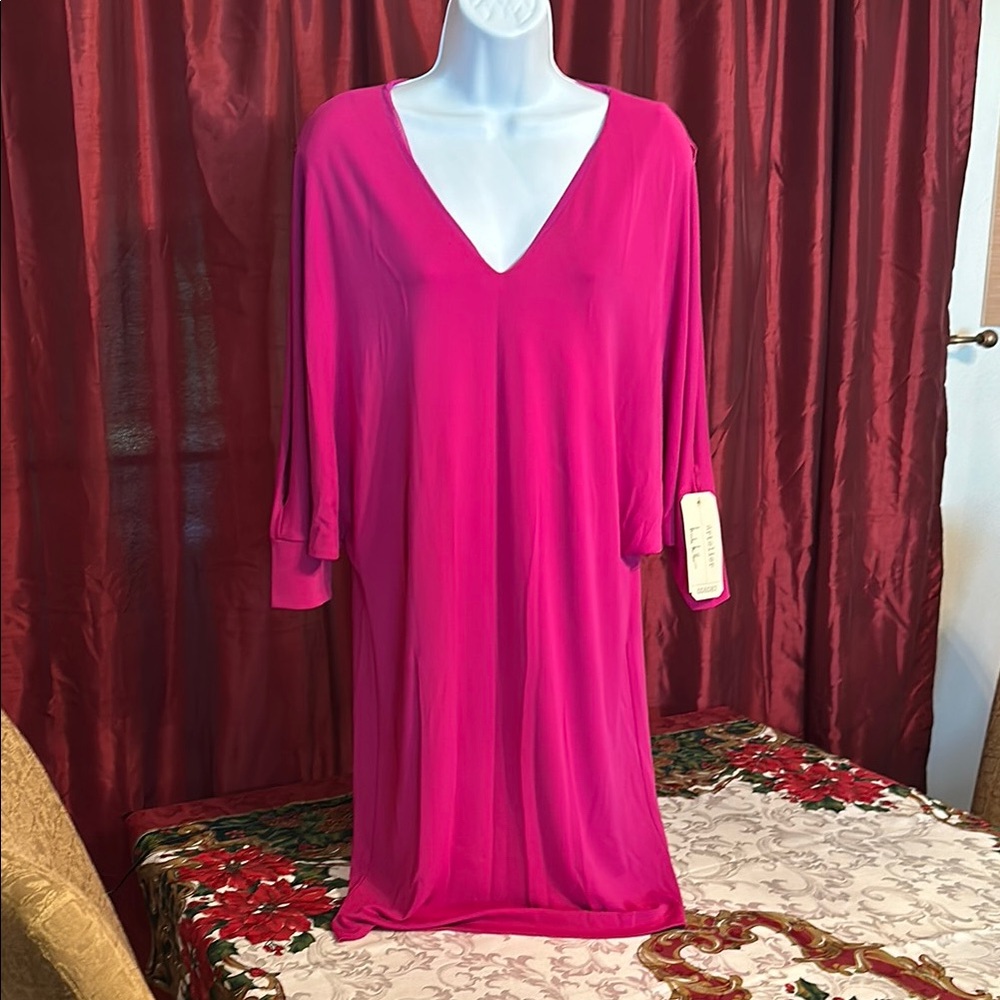 Nicole Miller Pink Midi Dress
